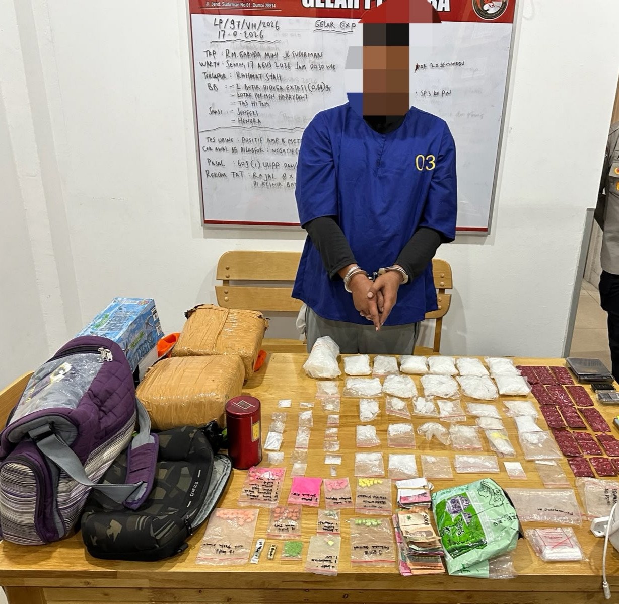 Polres Dumai Ungkap Kasus Narkotika di Bukit Kayu Kapur