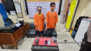 Satresnarkoba Polres Dumai Amankan Dua Pria, 10 Paket Diduga Sabu Disita