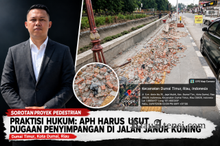 Pedestrian Janur Kuning Rusak, Praktisi Hukum Desak Kejari Dumai Telusuri Proyek